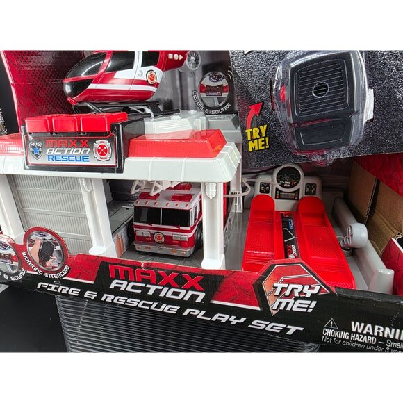 Maxx Action Fire & Rescue Play Set , Lights & Sounds, Toy Vehicles - Picture 4 of 7